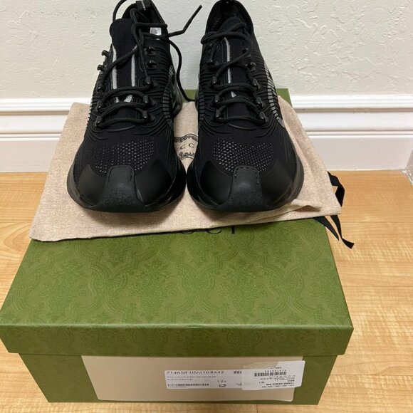 Gucci Run Sneaker 'All Black' 714658-USM10-8442 - Picture 1 of 7
